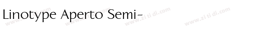 Linotype Aperto Semi字体转换